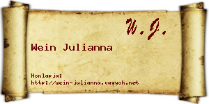Wein Julianna névjegykártya