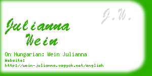 julianna wein business card